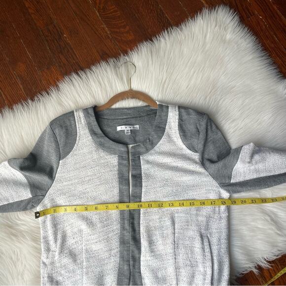 CAbi Grey Cropped Jacket with Knit Detail - Picture 5 of 7